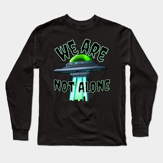 WE ARE NOT ALONE mothership Long Sleeve T-Shirt by WarpedReality
